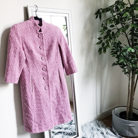 INC International Concepts Jackets & Blazers - Pink Chinese collar trenchcoat